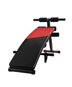 Curved Sit-Up Bench with Dumbbell & Resistance Band